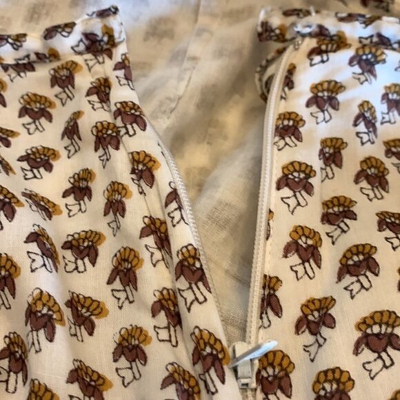 Blue Plate brown and white patterned skirt. Fully lined Size 10 - Picture 5 of 7